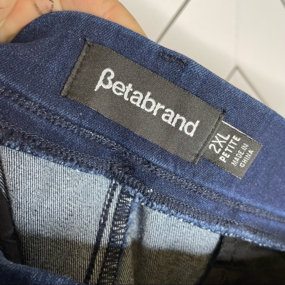 Betabrand | Bootcut Denim Yoga Pants Pull On Stretch Jeans Size 2XL PETITE - Picture 11 of 13